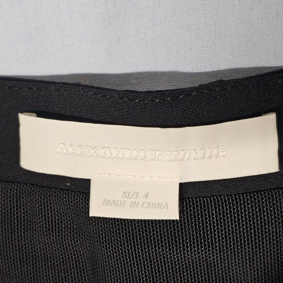 Alexander Wang Spaghetti Strap Bustier Top Women Size 4 Black Side Zip - Picture 4 of 12